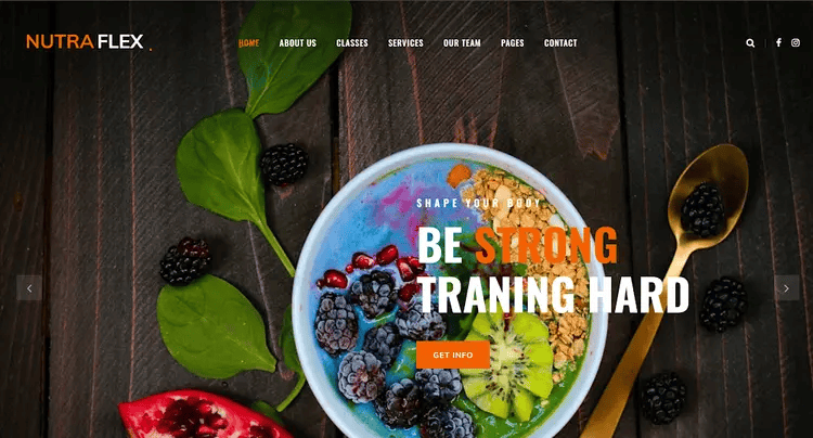 Nutra Flex Gym Website