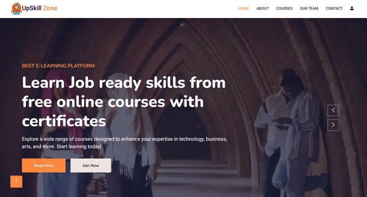 UpSkill Zone E-Learning Platform